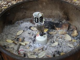 From the Decadent Camper catalog, the camping espresso maker