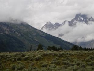 The Tetons looking all mysterious